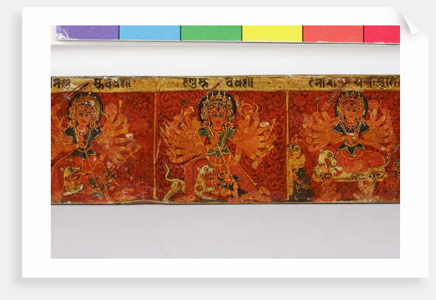 Detail from a Devimahatmya manuscript cover by Nepalese School
