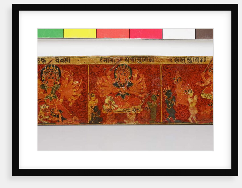 Detail from a Devimahatmya manuscript cover by Nepalese School