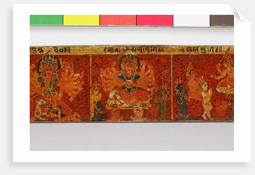 Detail from a Devimahatmya manuscript cover by Nepalese School