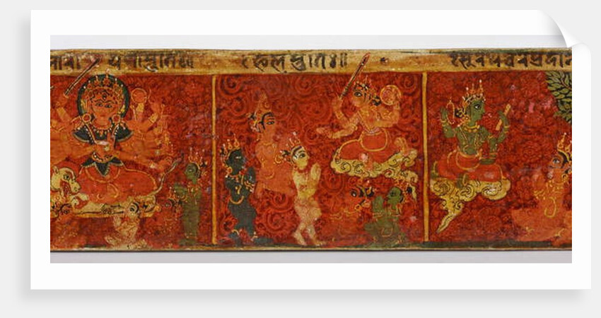 Detail from a Devimahatmya manuscript cover by Nepalese School