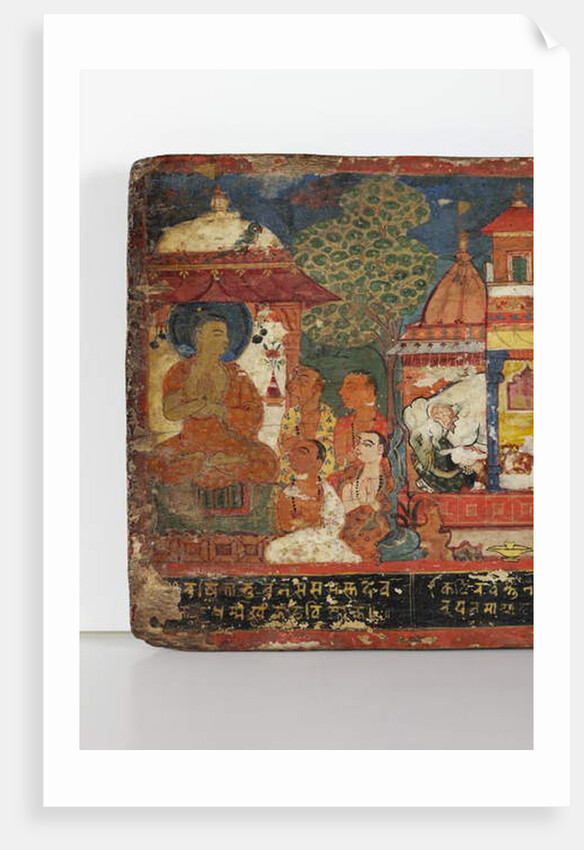 Detail from a Buddhist manuscript cover by Nepalese School