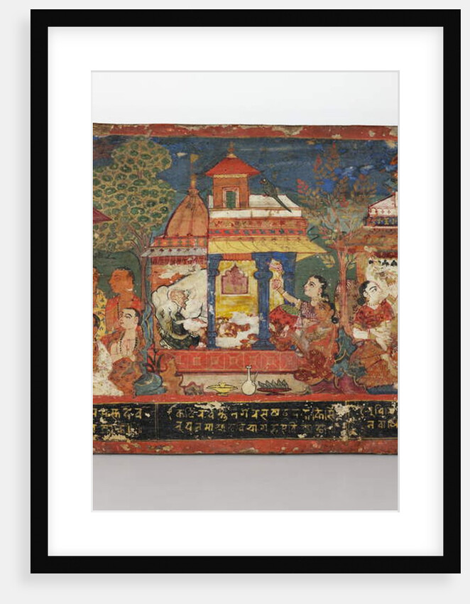 Detail from a Buddhist manuscript cover by Nepalese School