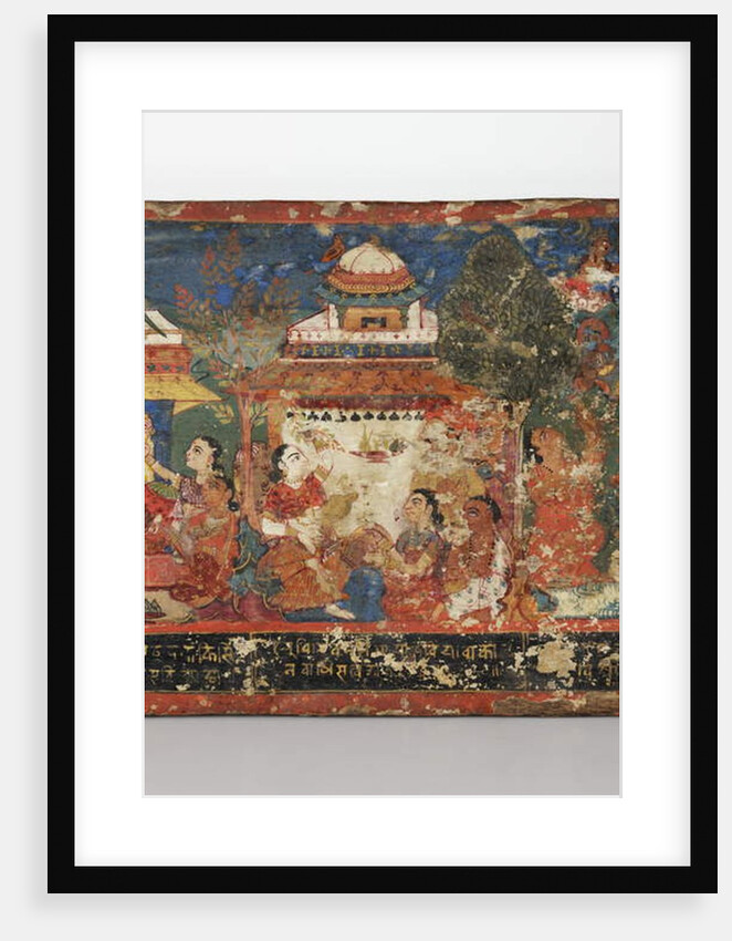 Detail from a Buddhist manuscript cover by Nepalese School