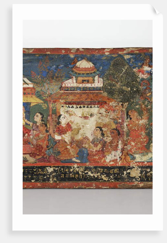 Detail from a Buddhist manuscript cover by Nepalese School