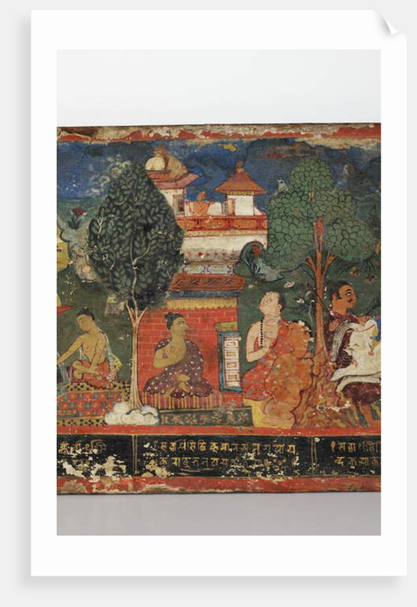 Detail from a Buddhist manuscript cover by Nepalese School