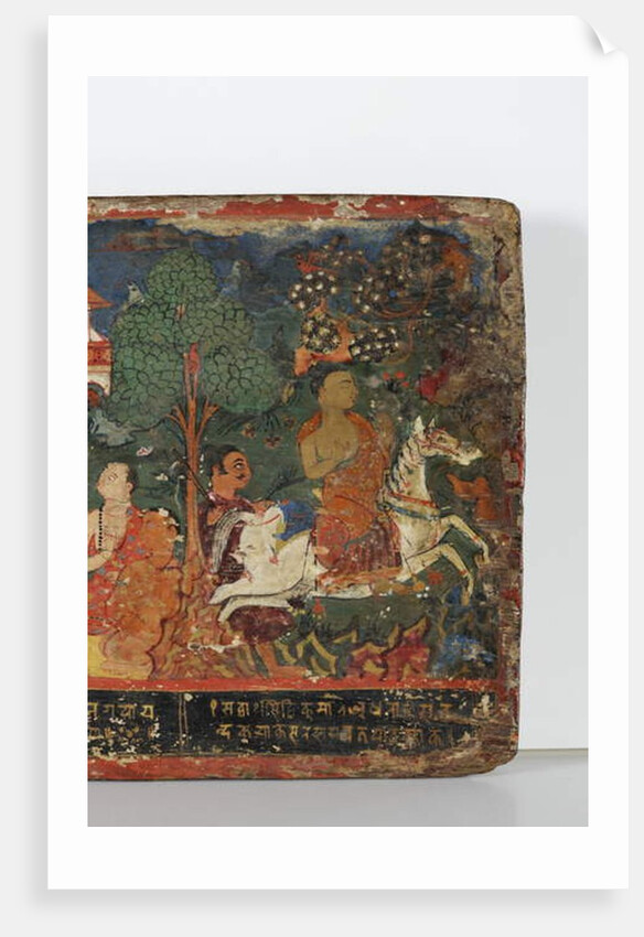 Detail from a Buddhist manuscript cover by Nepalese School