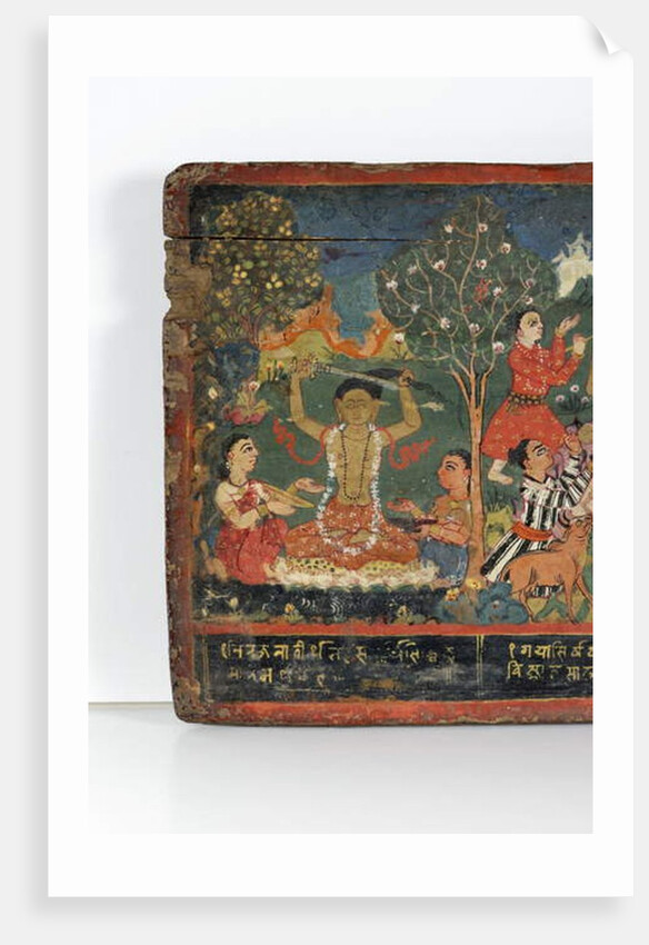 Detail from a Buddhist manuscript cover by Nepalese School