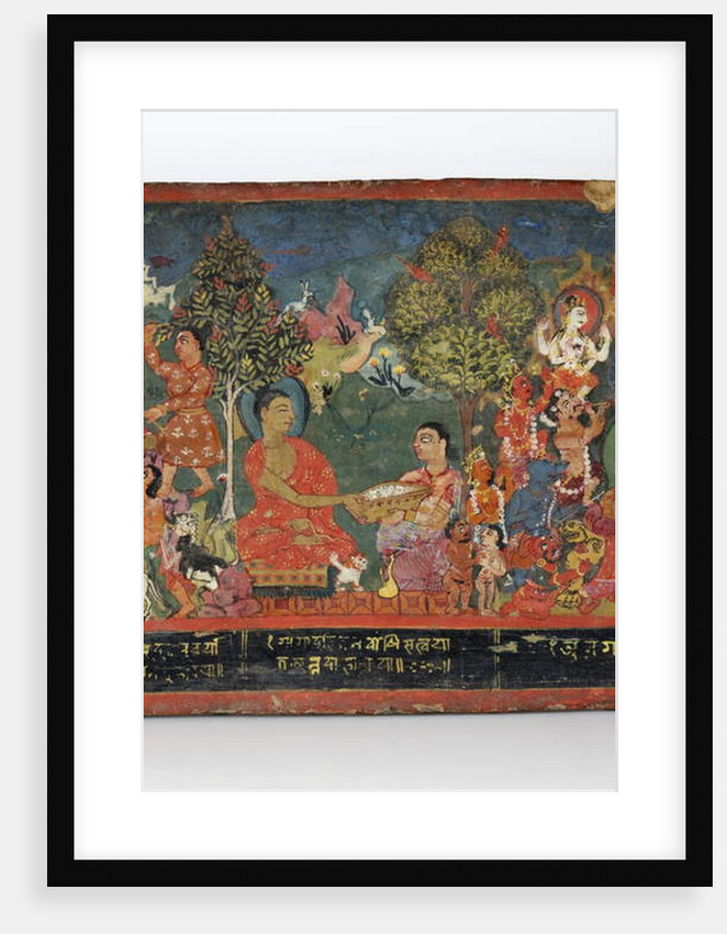 Detail from a Buddhist manuscript cover by Nepalese School