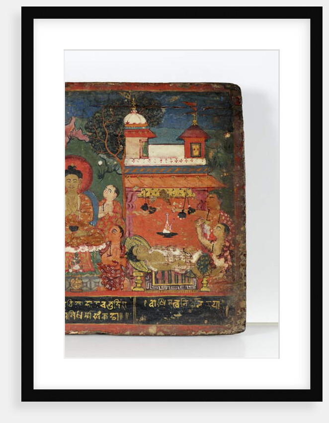 Detail from a Buddhist manuscript cover by Nepalese School