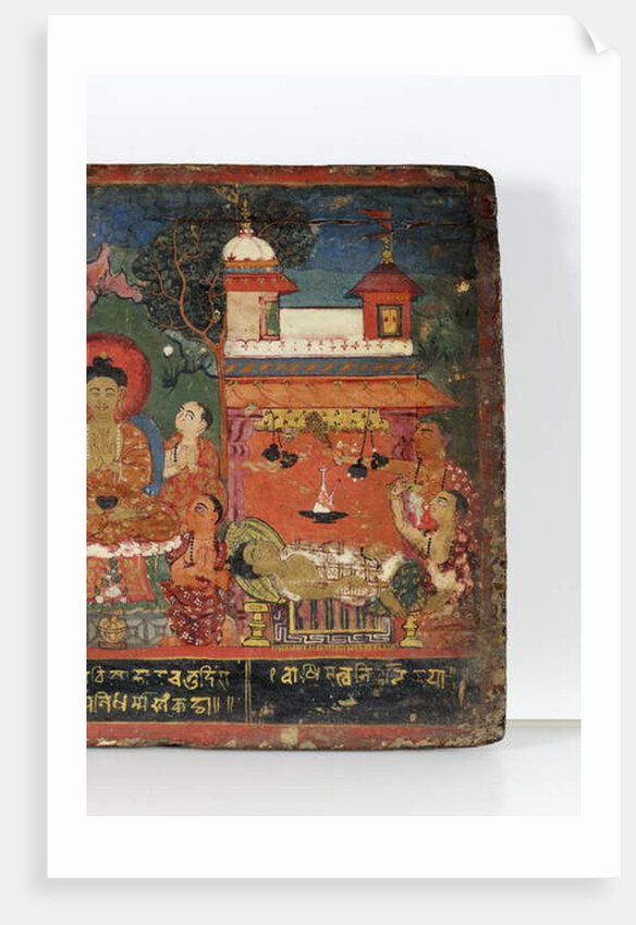 Detail from a Buddhist manuscript cover by Nepalese School