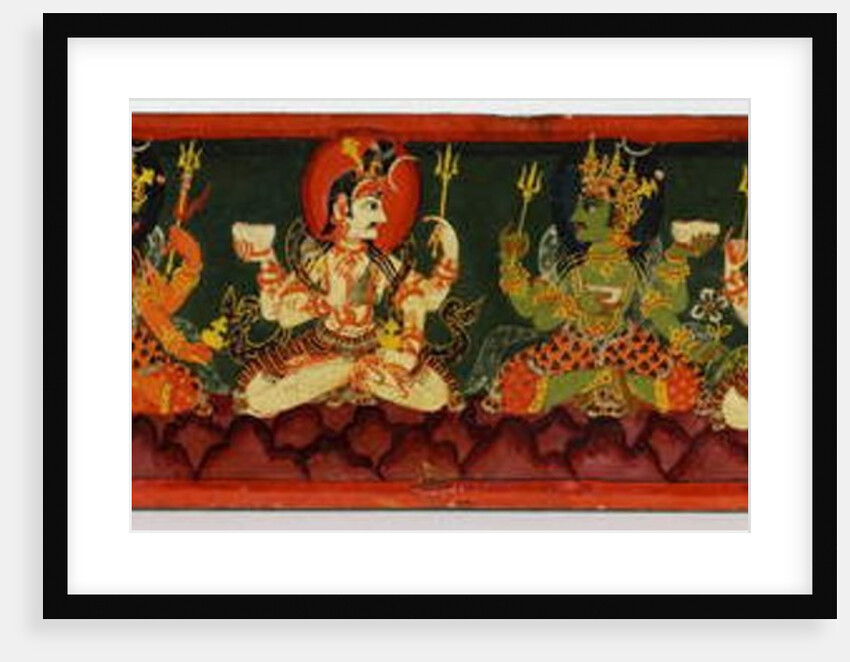 Book cover from a Shaiva manuscript by Nepalese School