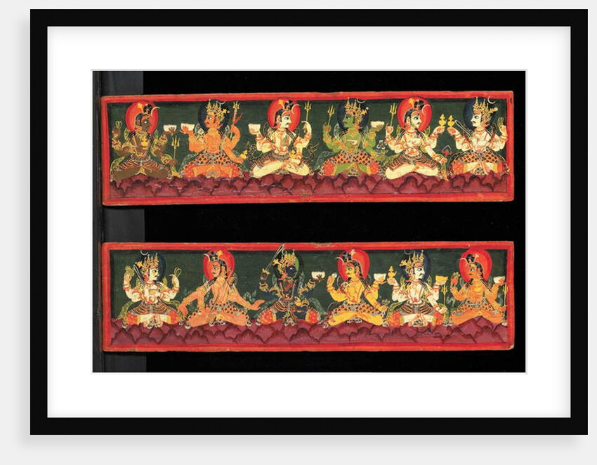 Book covers from a Shaiva manuscript by Nepalese School