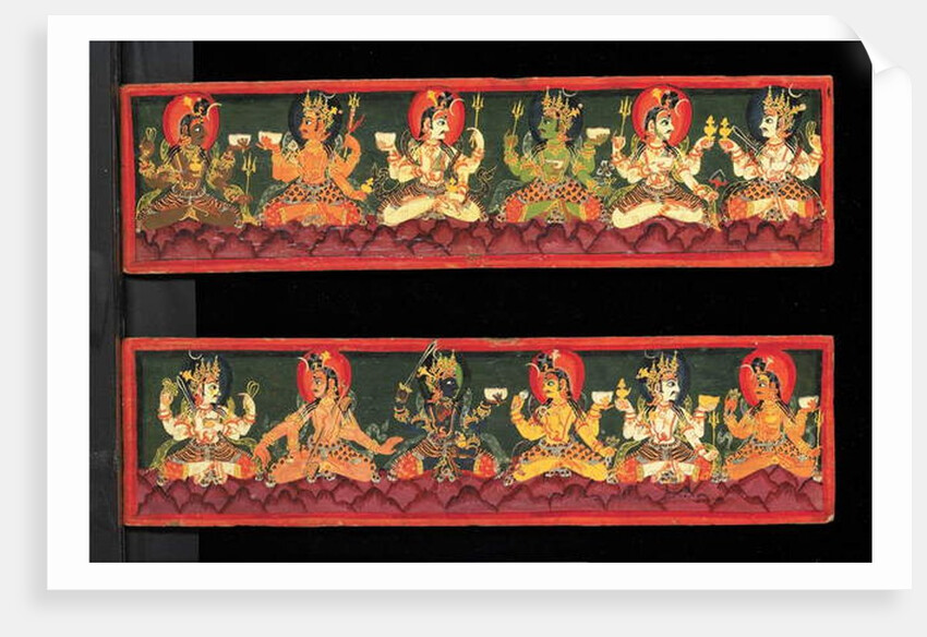 Book covers from a Shaiva manuscript by Nepalese School