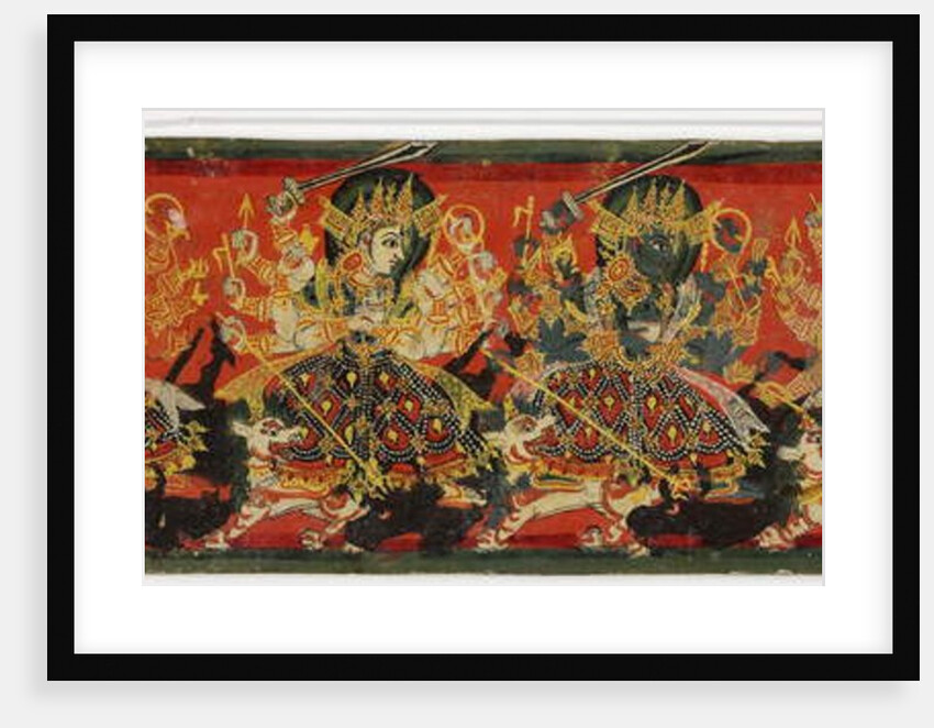One of a pair of manuscript covers depicting Devi as the Eight Mothers by Nepalese School