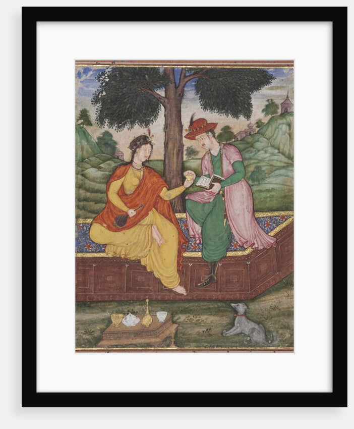 A man and woman seated beneath a tree, c.1590 by Indian School