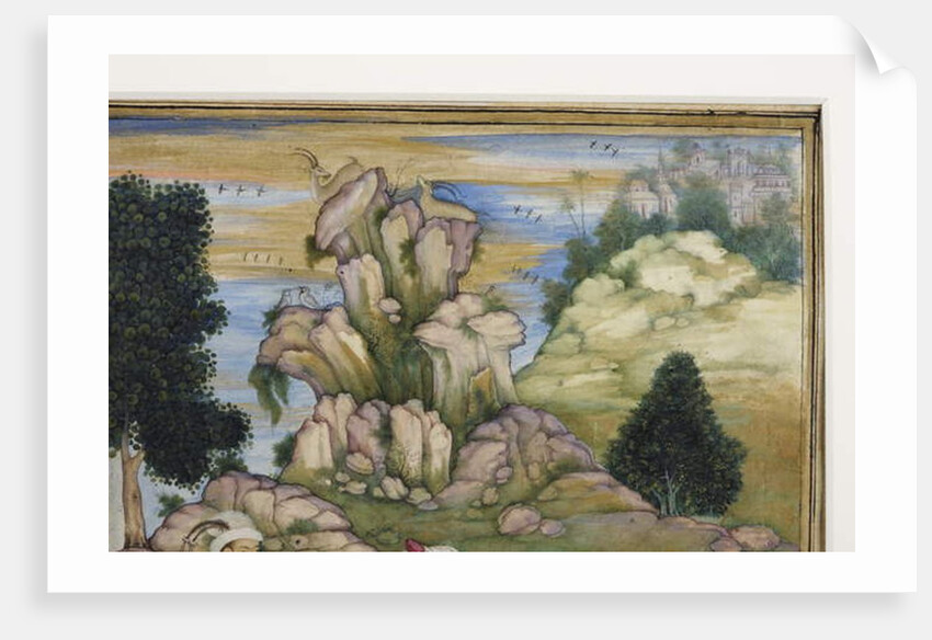 Picnicking in the course of a hunt, detail, c.1615 by Indian School