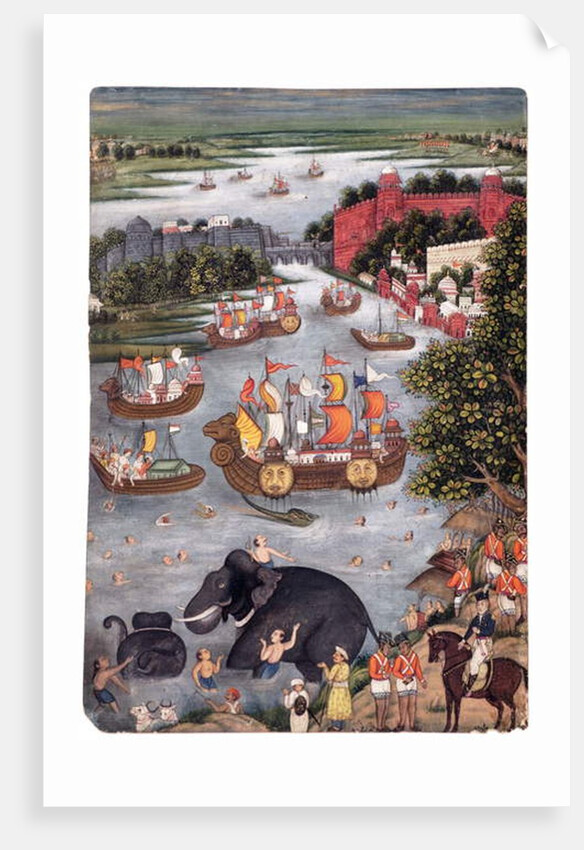 Festivities on a River, c.1825 by Indian School