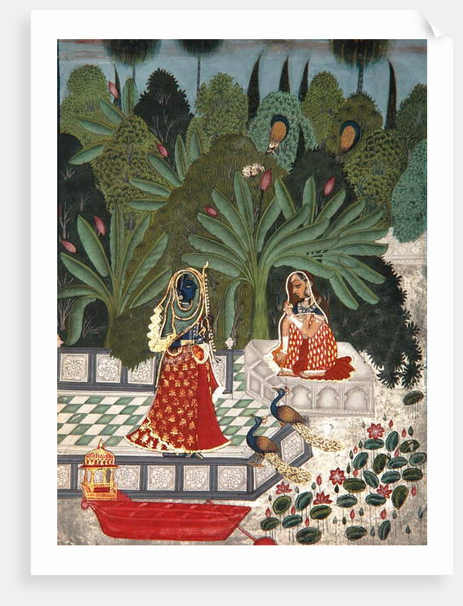 Krishna uses a ruse to meet his beloved, 1781 by Bhoya Bhoya