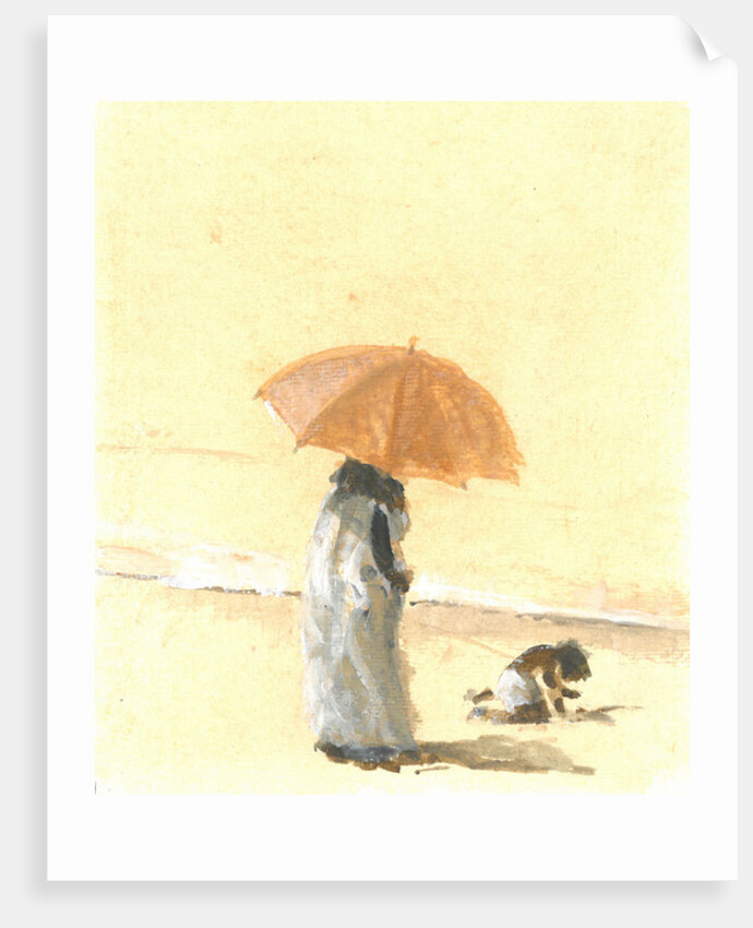 Woman and Child on Beach, 2015 by Lincoln Seligman