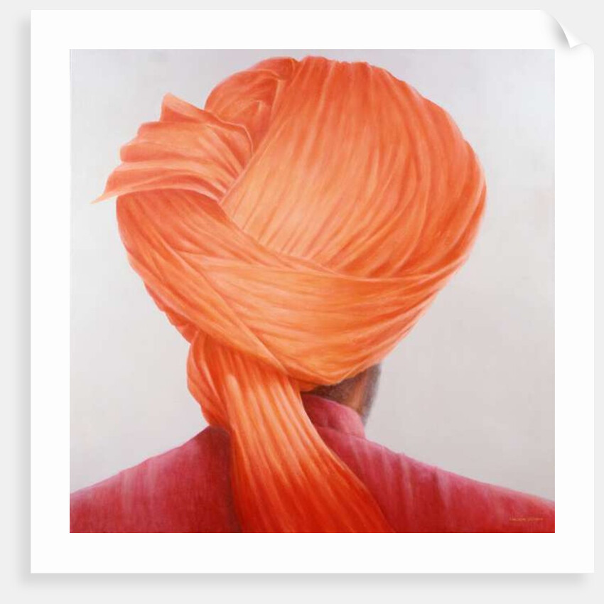 Saffron Turban by Lincoln Seligman