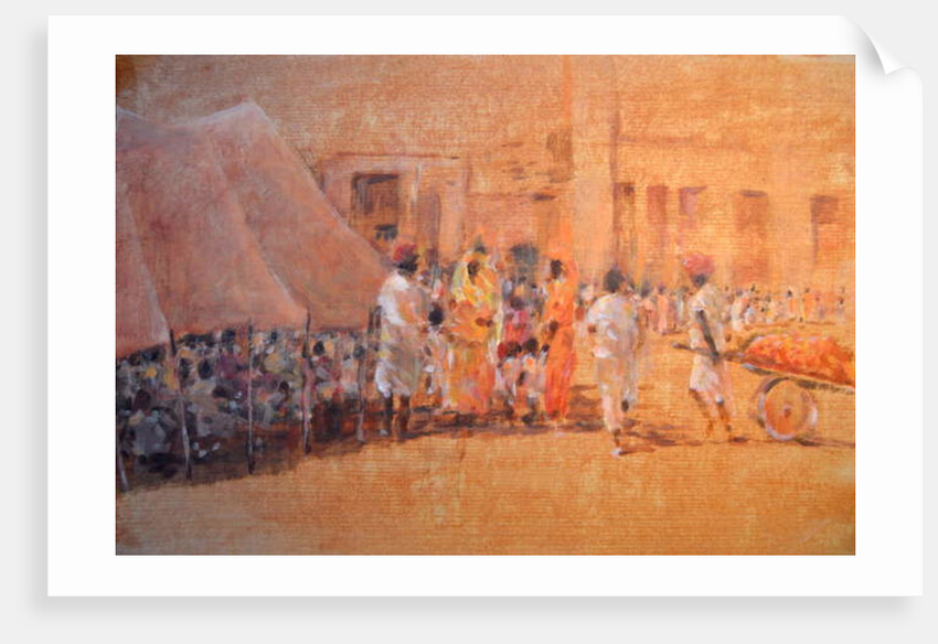 Village Scene, Jaipor by Lincoln Seligman