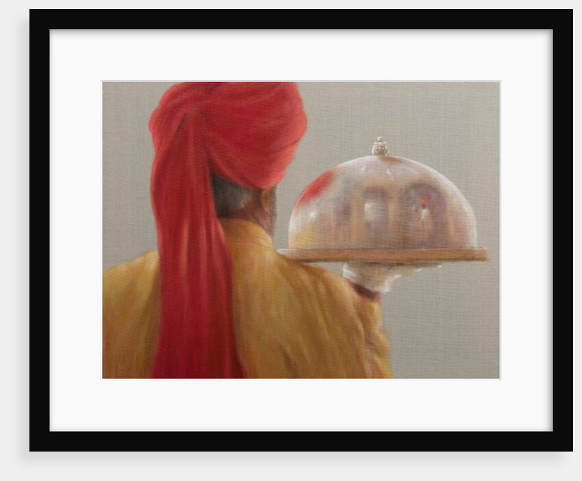 Waiter, Rambagh Palace, 2010 by Lincoln Seligman