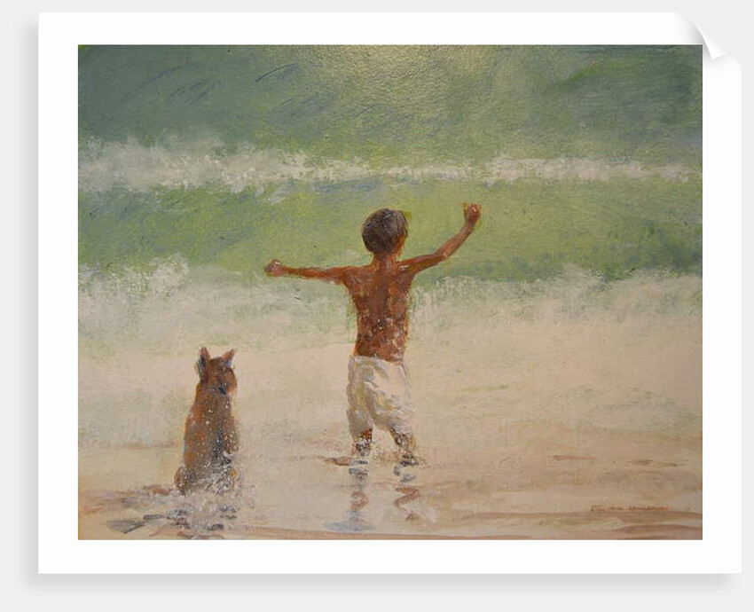 Boy and Lifeguard, 2019 by Lincoln Seligman