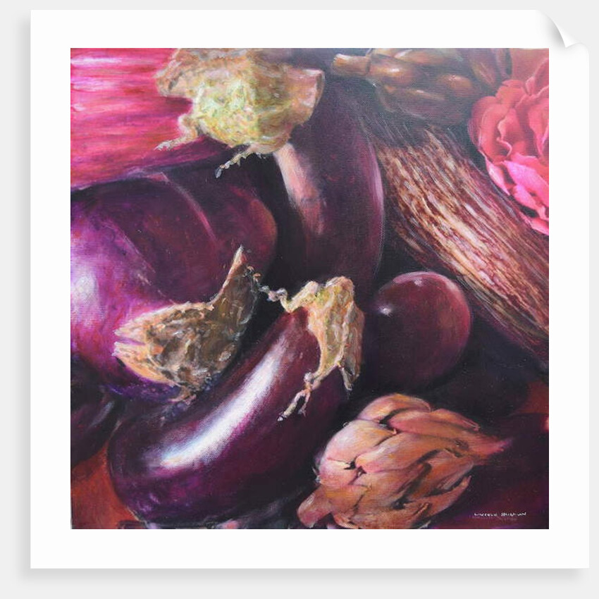 Still life, aubergine, 2019 by Lincoln Seligman