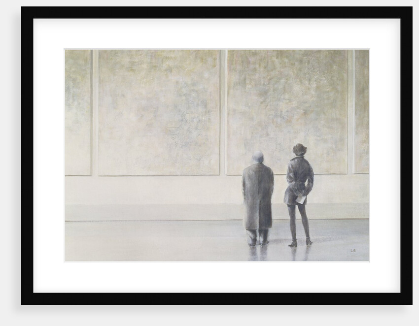 Man and Woman in an Art Gallery, c.1985 by Lincoln Seligman