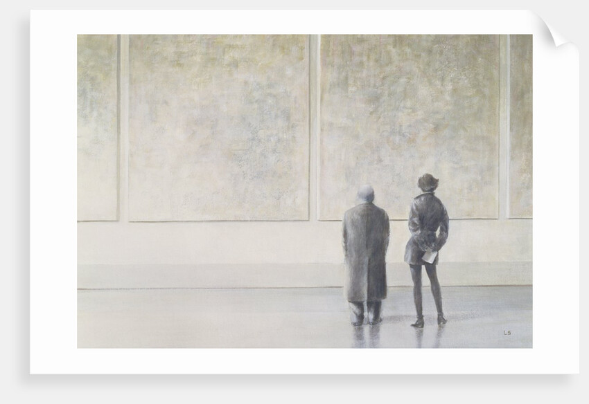 Man and Woman in an Art Gallery, c.1985 by Lincoln Seligman