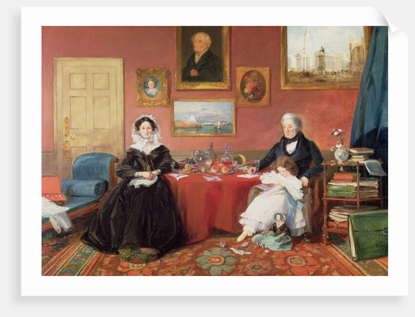 The Langford Family in their Drawing Room, 1841 by James Holland