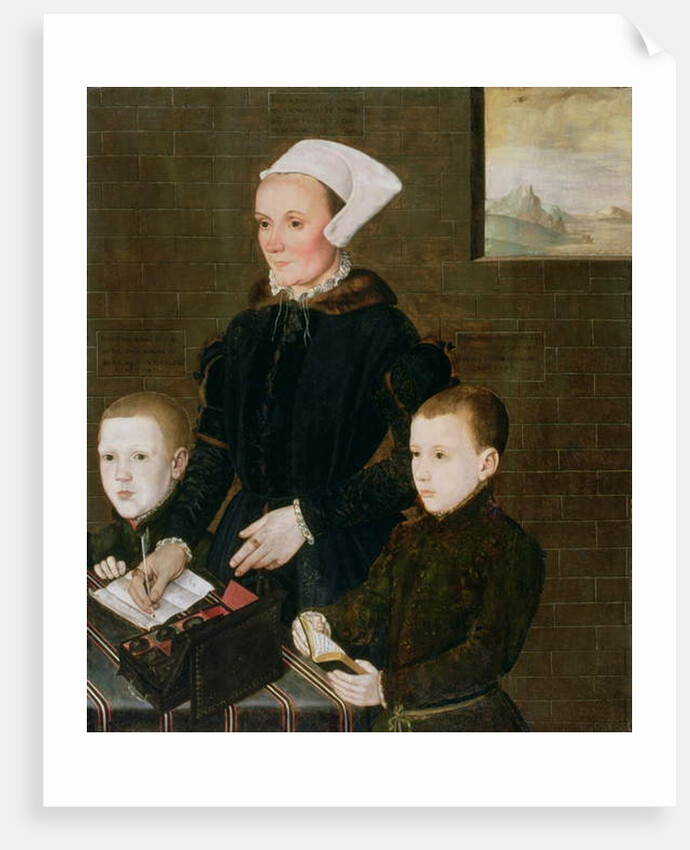 Alice Barnham and her Two Sons Martin and Steven, 1557 by English School