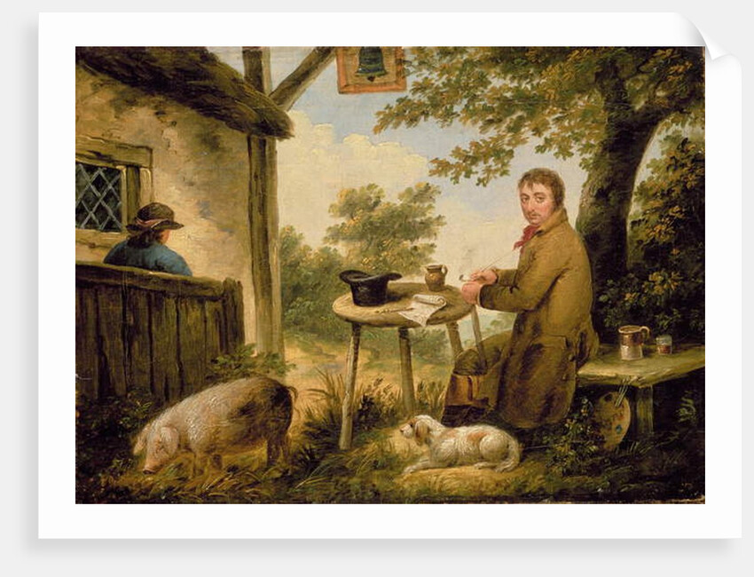 Portrait of the Artist Outside the Bell Inn by George Morland