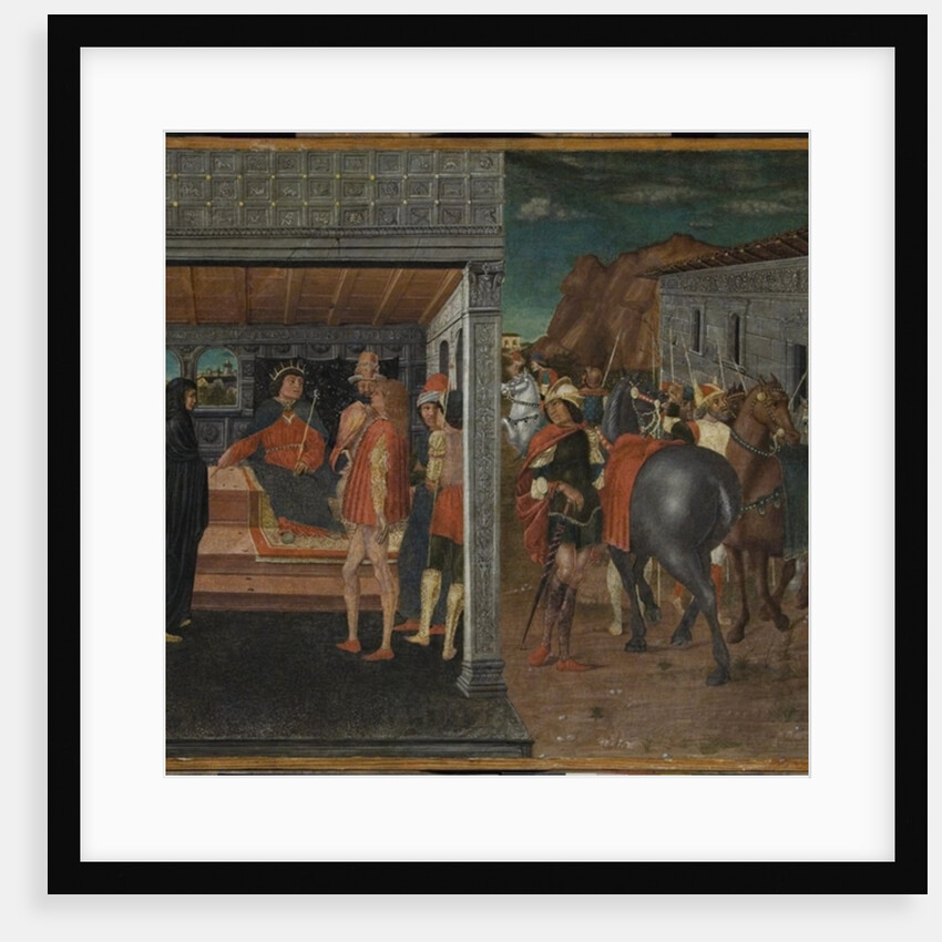 The Announcement of the Death of Uriah to King David and Bathsheba by Domenico Morone