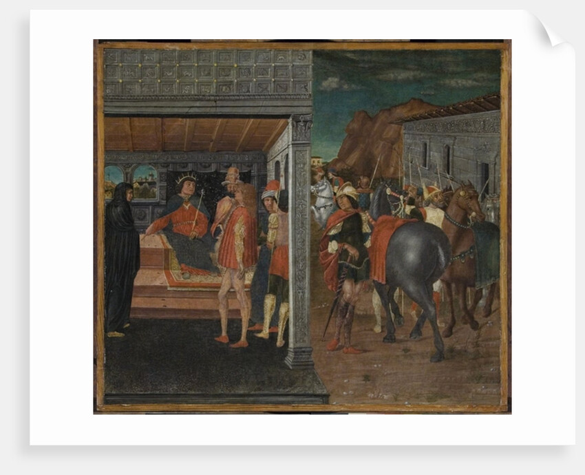 The Announcement of the Death of Uriah to King David and Bathsheba by Domenico Morone