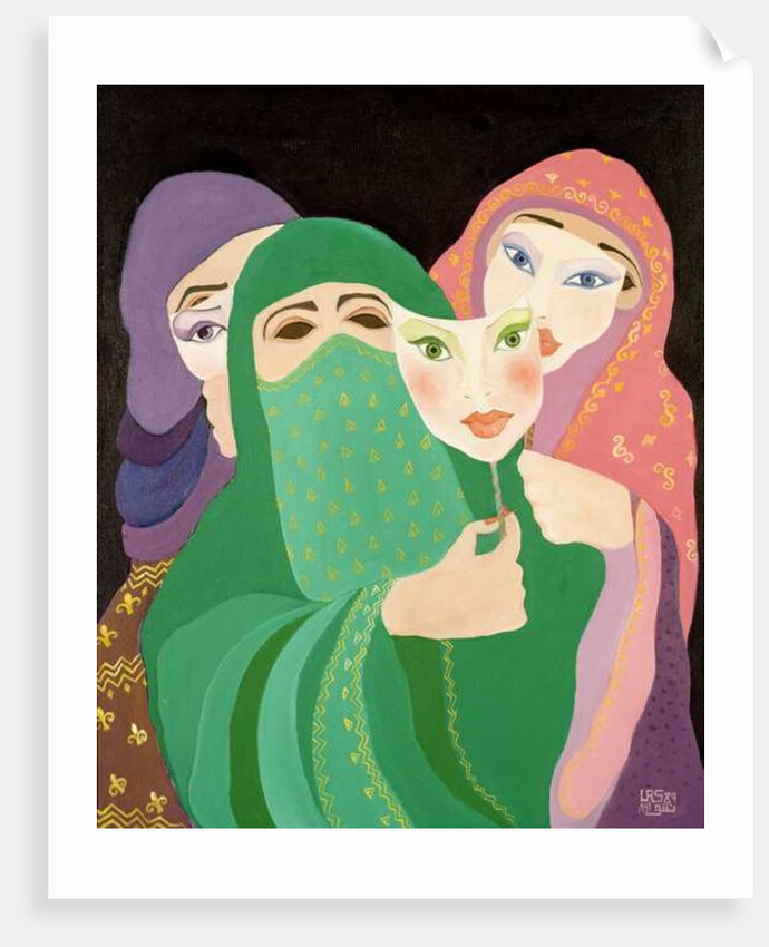 Masks, 1989 by Laila Shawa