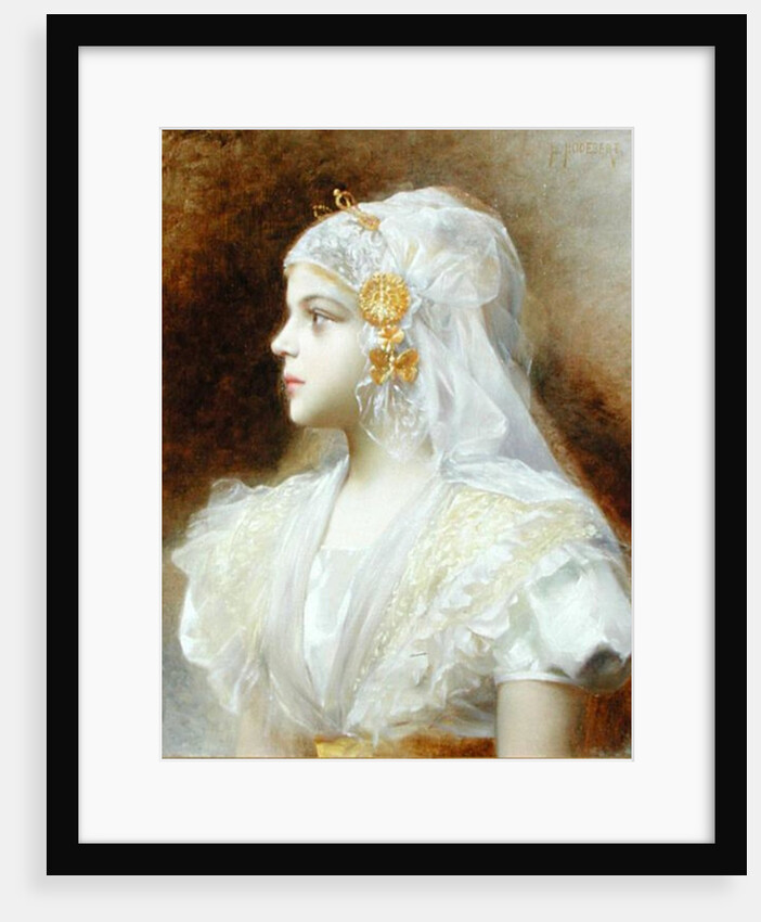 Portrait of a Girl by Leon Auguste Cesar Hodebert