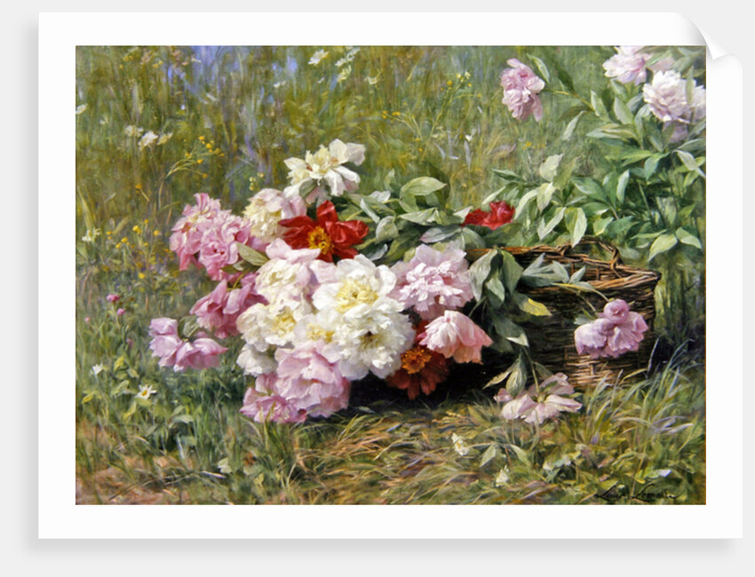 Freshly cut flowers by Louis Marie Lemaire