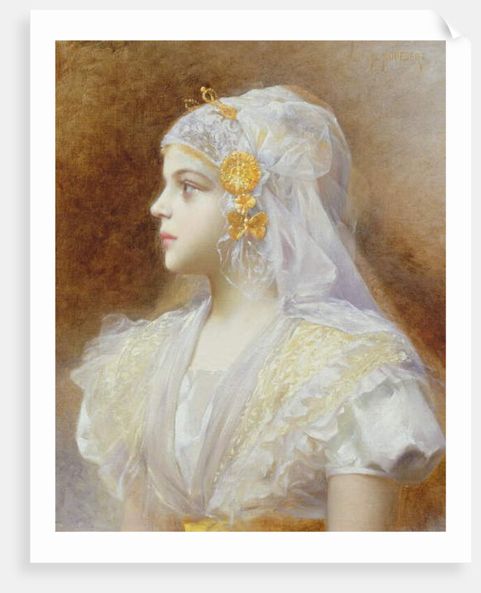 Portrait of a Girl by Leon Auguste Cesar Hodebert