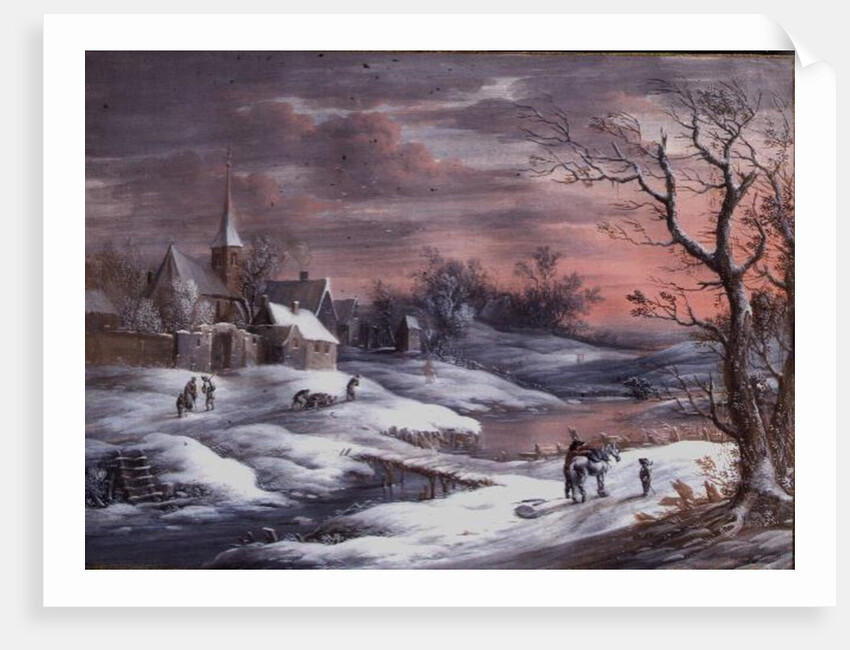 Winter Landscape by German School
