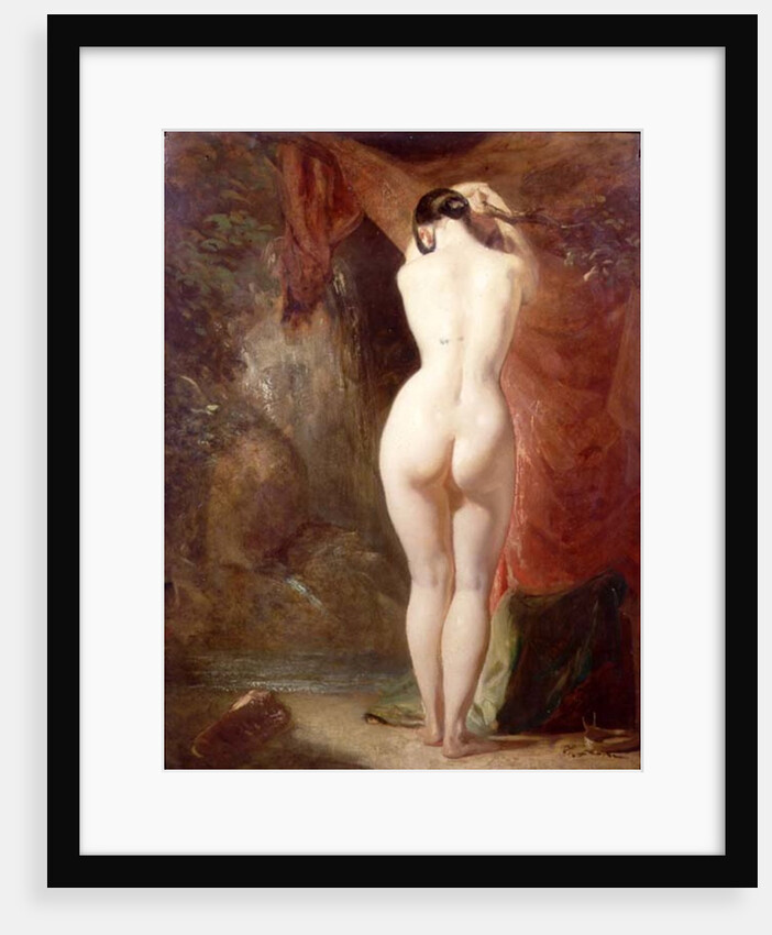 Diana standing by a waterfall by William Etty