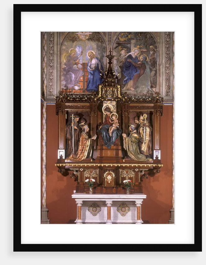 Side-altar of Our Lady with statues of Bohemian Patron Saints, 1922 by Štěpán Zálešák