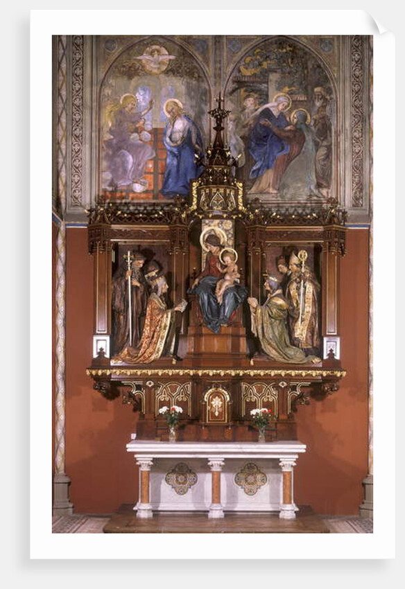 Side-altar of Our Lady with statues of Bohemian Patron Saints, 1922 by Štěpán Zálešák