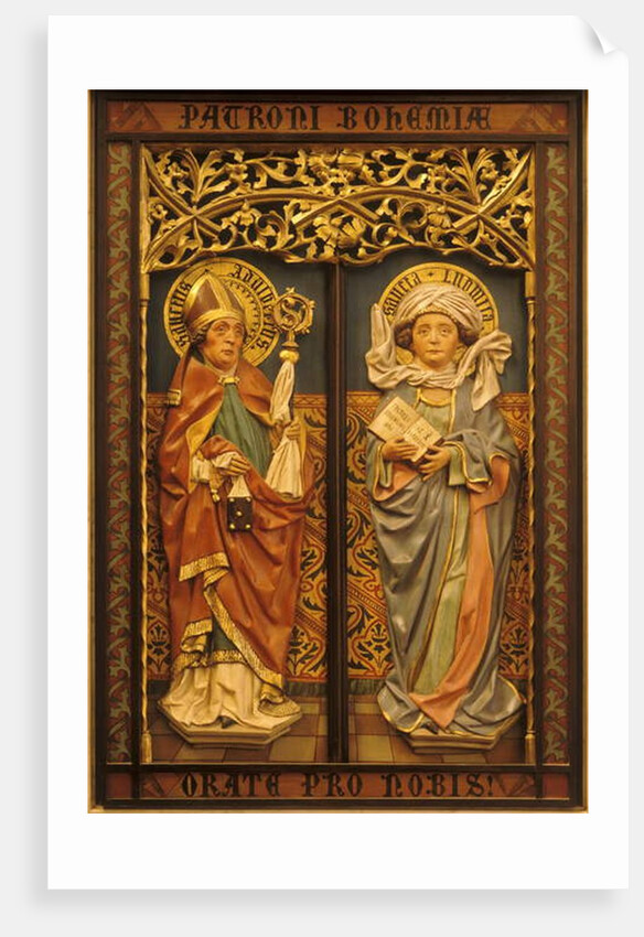 St. Adalbert and St. Ludmila, Patron Saints of Bohemia, 1920s by Czech School