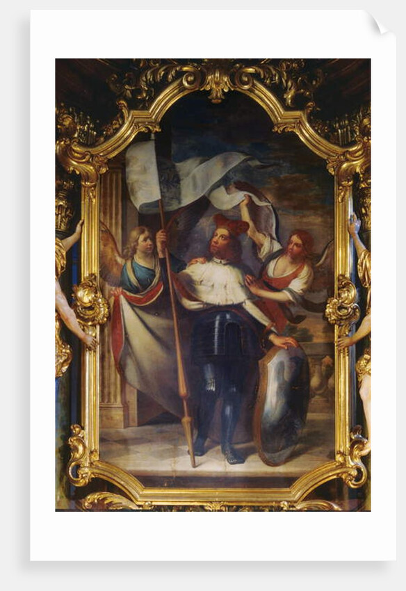 St. Wenceslas Between Two Angels by Karel (after) Skreta