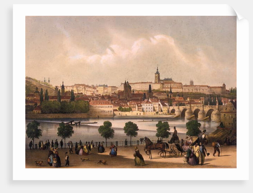 View of the Little Quarter and Prague Castle Hradcany, c.1845 by Francois Joseph Sandmann