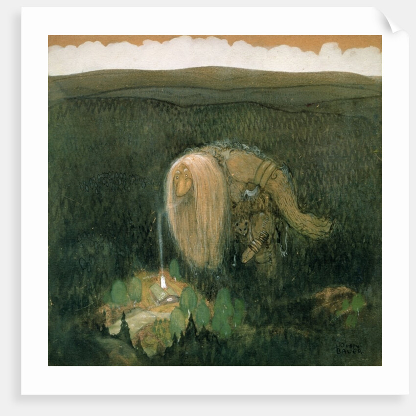A Forest Troll, c.1913 by John Bauer
