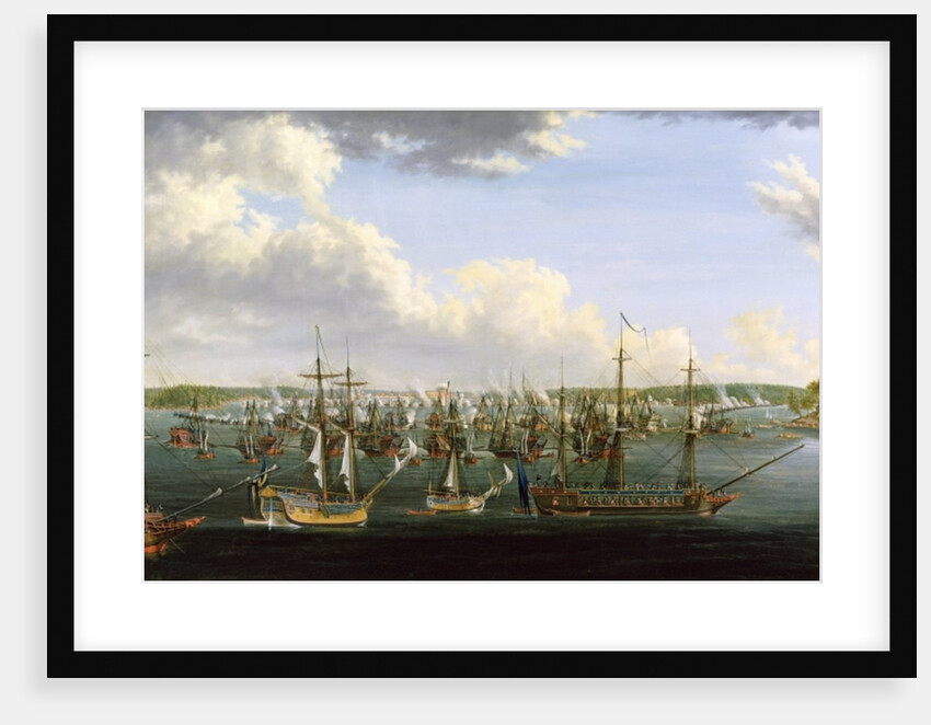 The Battle at Fredrikshamn, 15 May 1790 by Johan Tietrich Schoultz