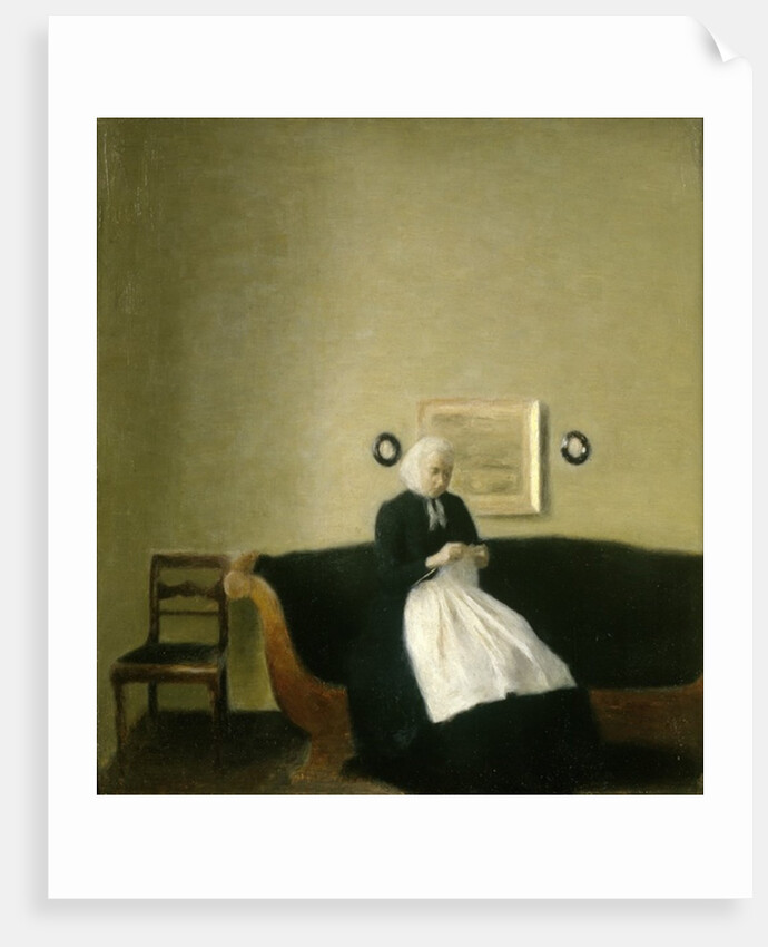 Interior with the Artist's Mother, 1889 by Vilhelm Hammershoi
