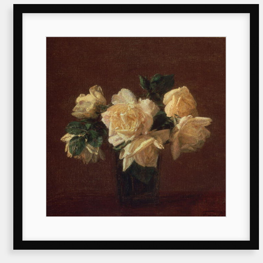 Yellow Roses by Ignace Henri Jean Fantin-Latour